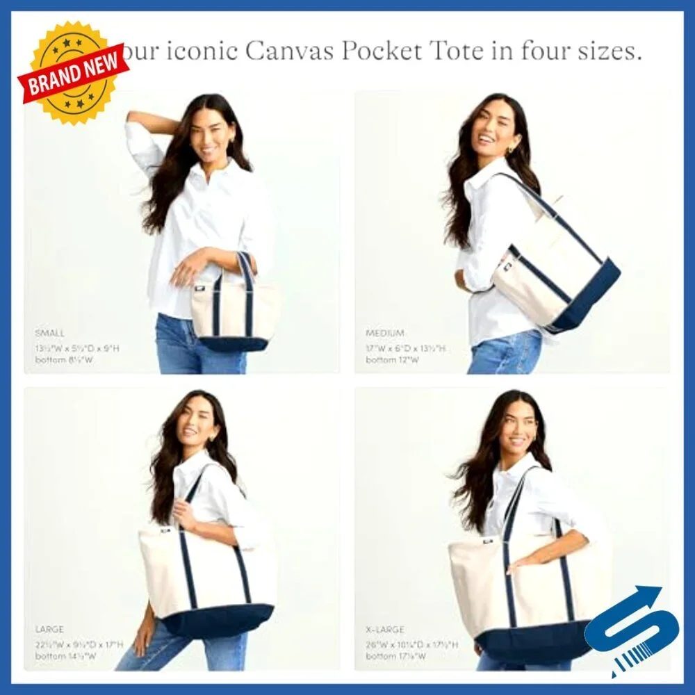 Zip Top Canvas Tote Bag Durable Spacious Classic Chic Everyday Carry